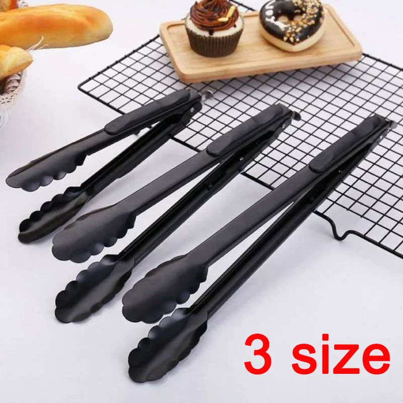 

9/12/14 Inch Stainless Steel Food Tongs Barbecue Tongs Bread Barbecue Salad Tongs Chef Party Buffet Tongs Kitchen Accessories