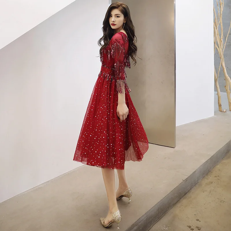 Акция 2020 v образный вырез половина пляжа на бретелях Vestido коктейльное De Festa Gengli