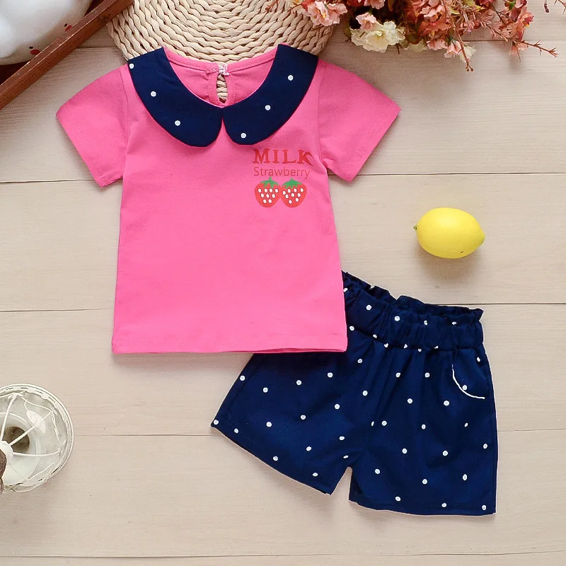 

Bebes/Милая Одежда для девочек летний комплект одежды для маленьких девочек, Ifant, Одежда для новорожденных девочек Модная хлопковая футболка + ...