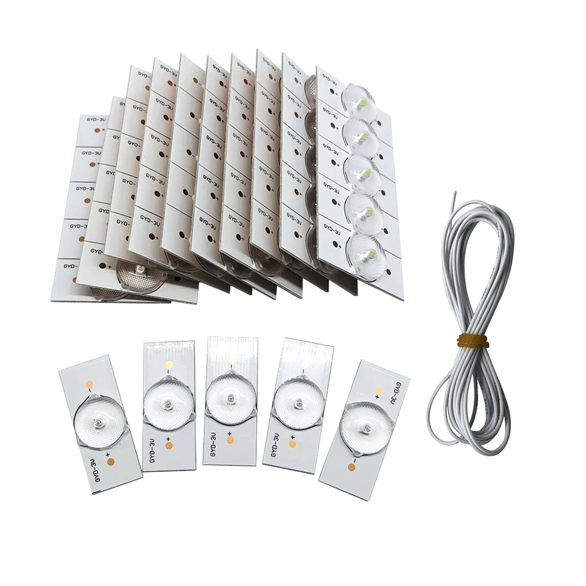 

100PCS 3V SMD Lamp Beads with Optical Lens Fliter for 32-65 LED TV Repair with 2M Wire Led Light Strip Parts Accessories