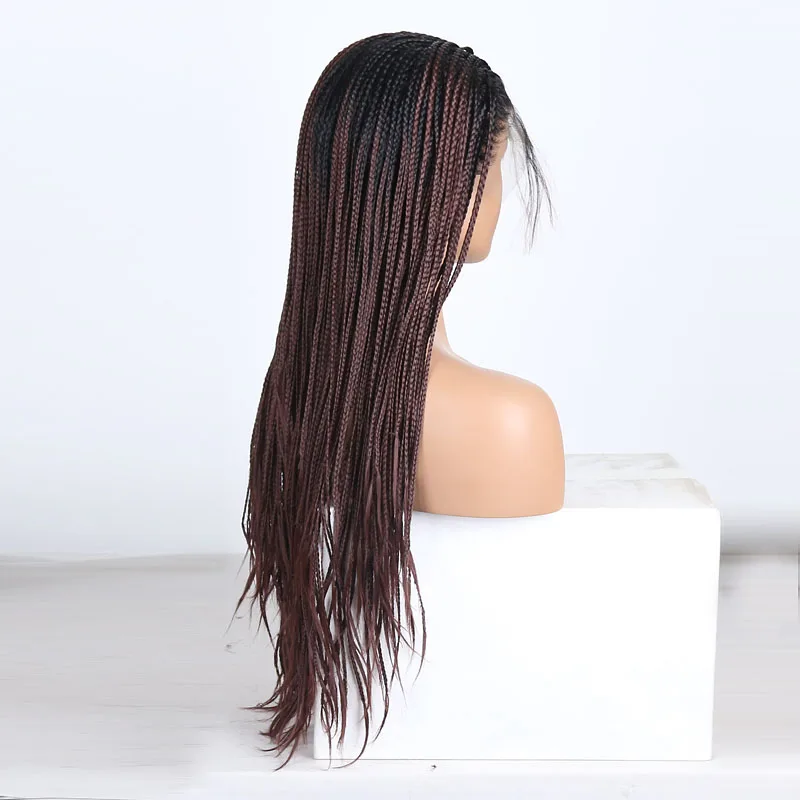 RONGDUOYI Ombre черный/коричневый парик из синтетических волос спереди Длинные