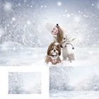 Фон для фотографирования детей и взрослых с изображением зимнего заснеженного леса