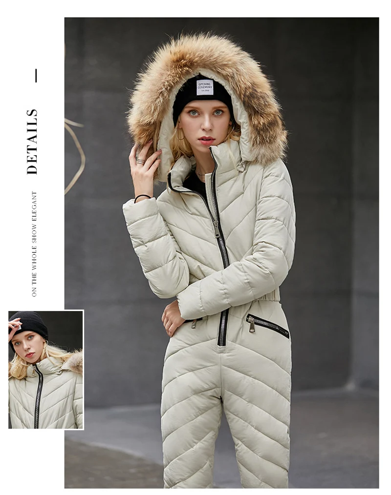 New Women Ski jacket and Pant Ski suits Females Jumpsuit Women Snowboard Waterproof Overall Russia