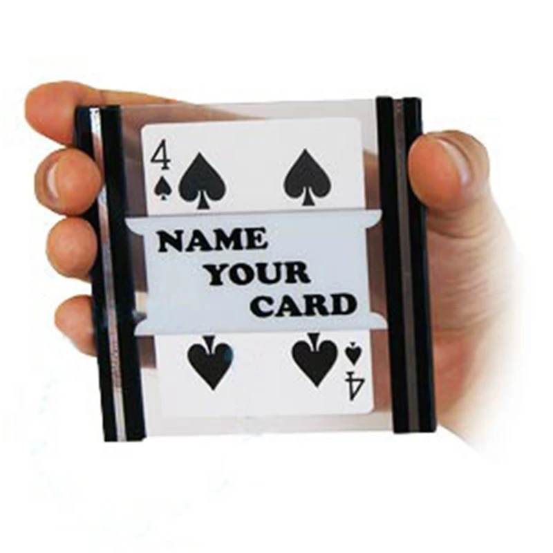 Marco de cristal-s&uacute;per trucos m&aacute;gicos de cartas tarjeta seleccionada que aparece en marco Magie Close Up accesorios para trucos de ilusionismo-0