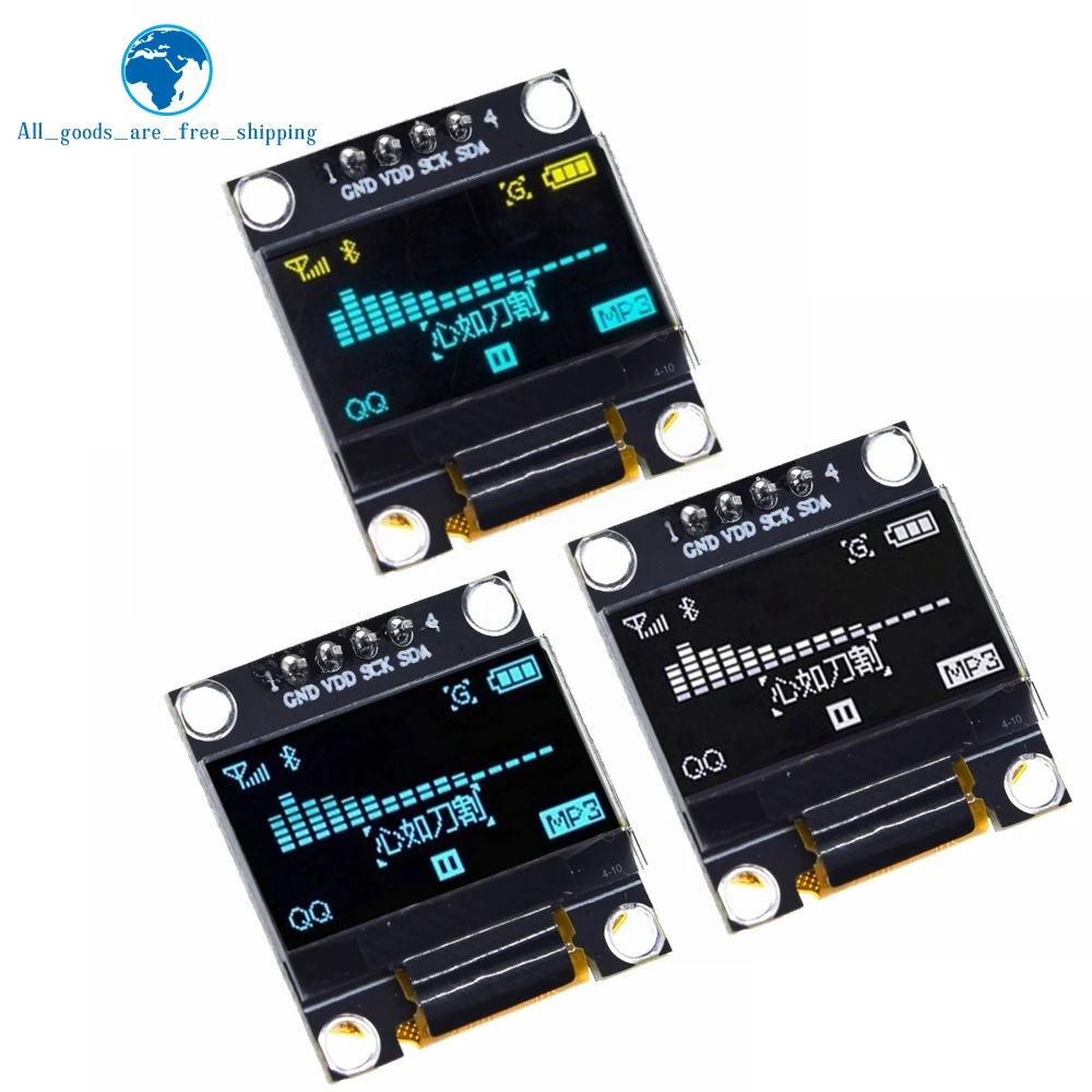 0,96 дюймовый oled IIC Серийный белый OLED дисплей модуль 128X64 IEC SSD1306 12864 плата с ЖК-экраном GND VDD SCK SDA для Arduino