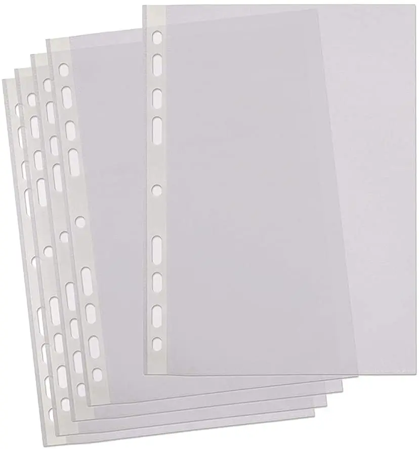 

Perforated Pocket A4 200 Plastic Bags File Holder