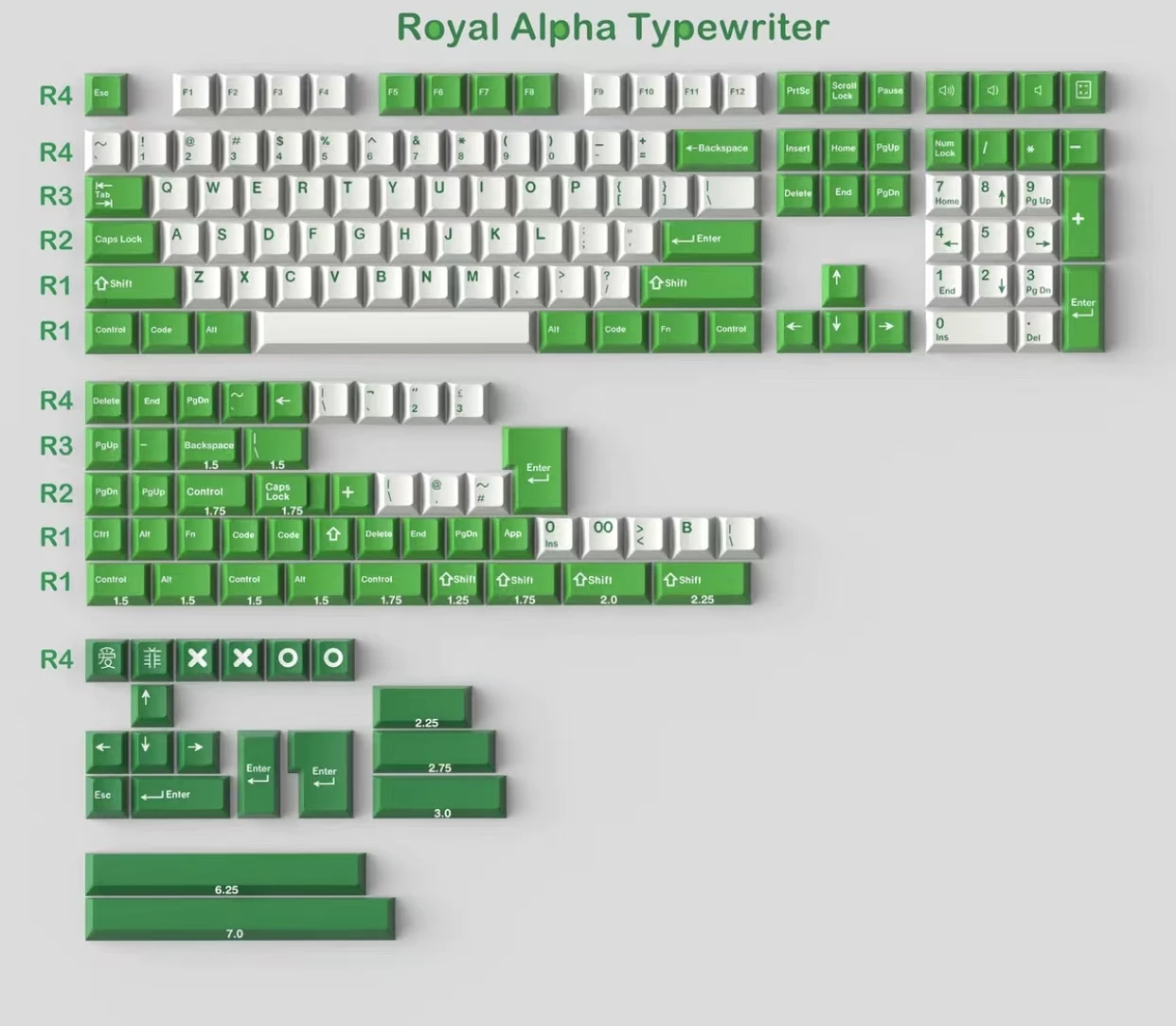 Фонарики 173 колпачки для клавиш Demin/BOW/Bingsu Cherry Profile DOUBLE SHOT ABS PBT шрифт механической