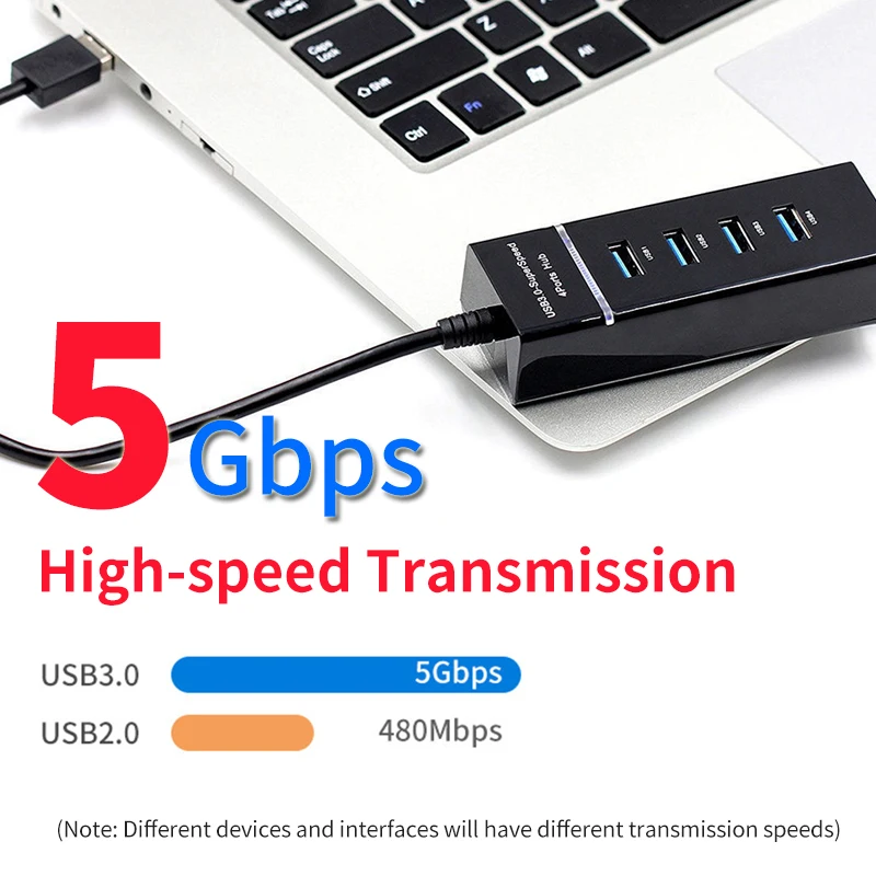 USB 3 0 концентратор 4 порта адаптер 5 Гбит/с Высокая скорость передачи данных камера