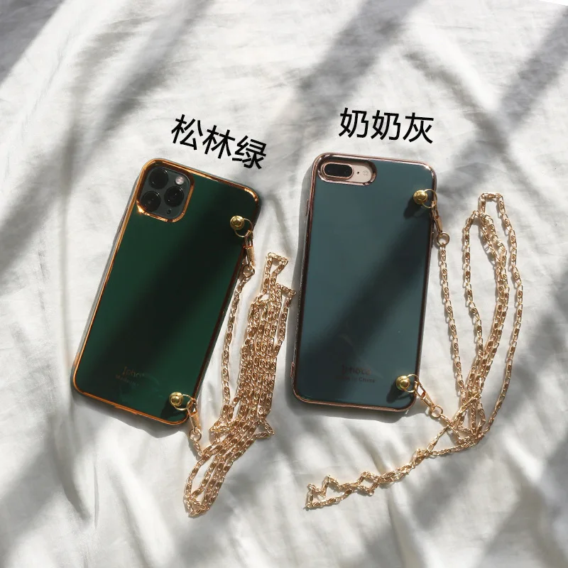 

Apple 11pro mobile phone case crossbody can carry iphonexsmax hanging chain xr suitable for 7plus plating 8 tide 6s