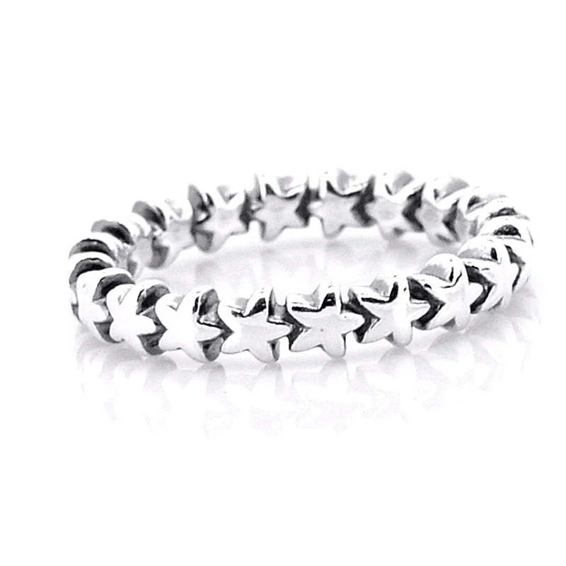

Star Rings 100% 925 Authentic Sterling Silver Jewelry Wholesales Free Shipping