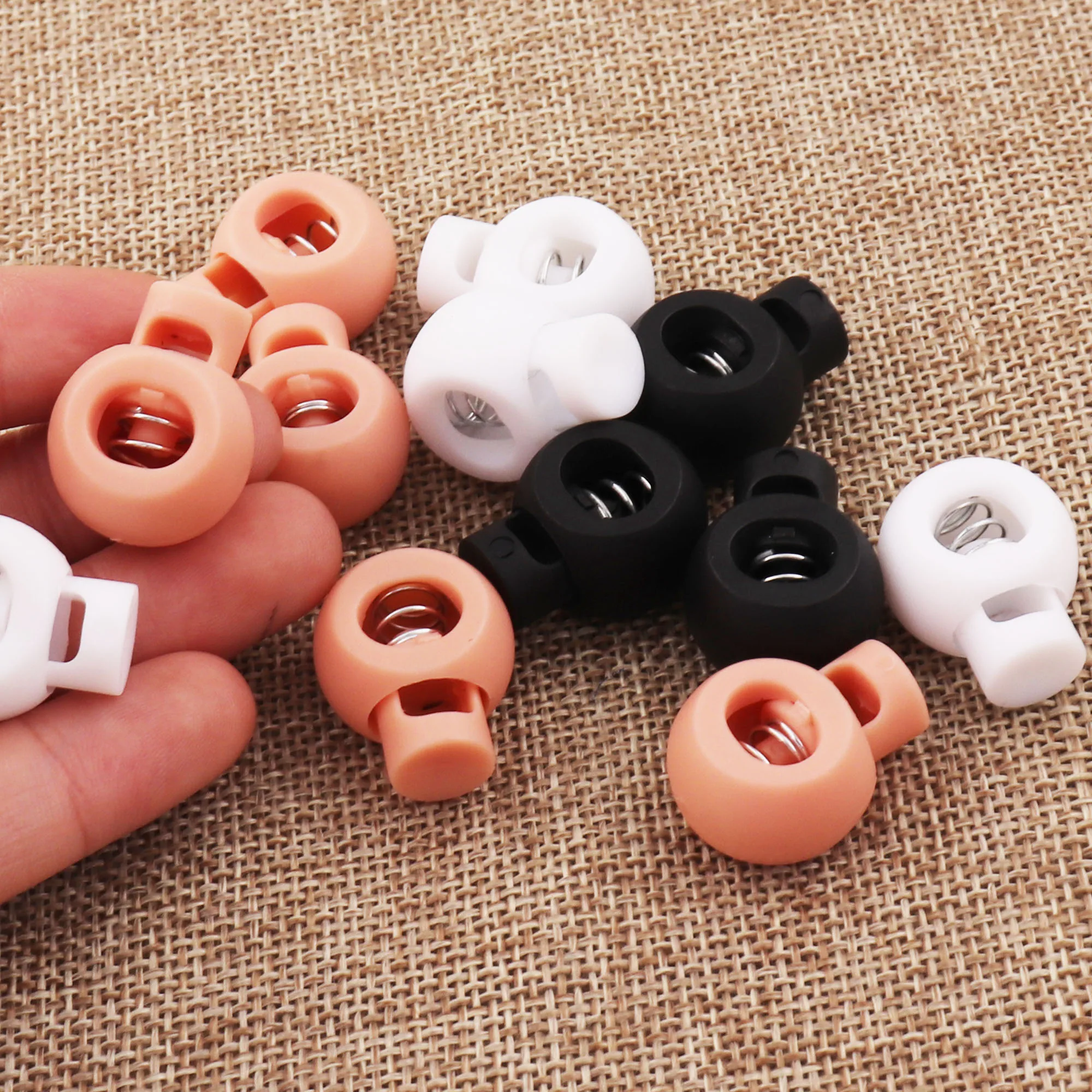 20 шт. черный/белый/розовый c одним отверстием круглый шаровой Шнур Блокировка