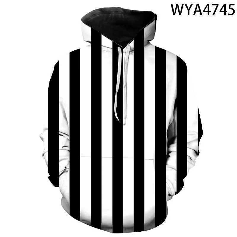 

New Sweatshirts Striped Plaid Vertigo Pullover Long Sleeve 3D Printed Men Women Children Hoodies Streetwear Boy Girl Kids Tops