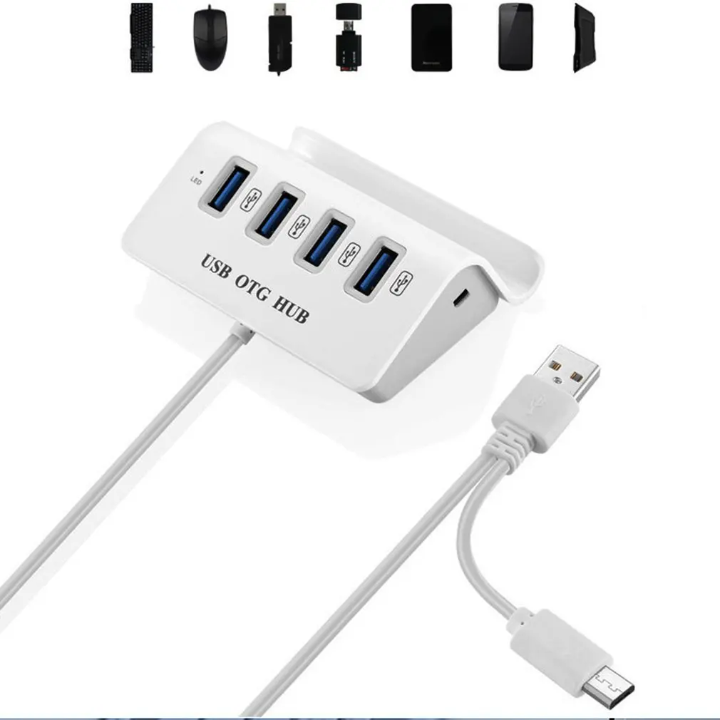 USB OTG концентратор 4 порта Micro USB3.0 адаптер кабель сплиттер конвертер Android type C с