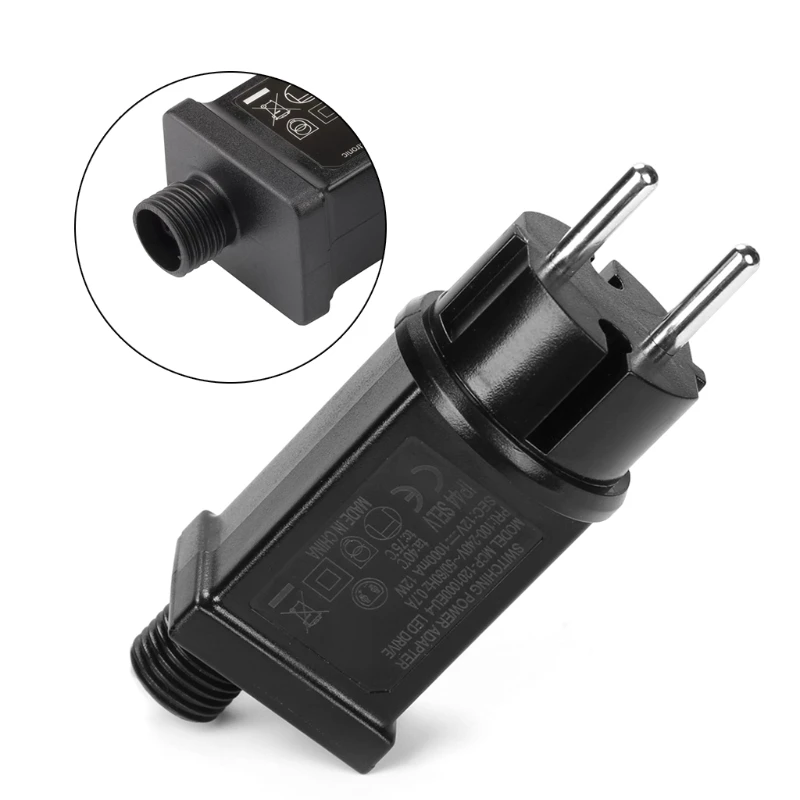 

Waterproof EU Standard IP44 Power Adapter 12V 1A Bright/ Flashing Drive Power