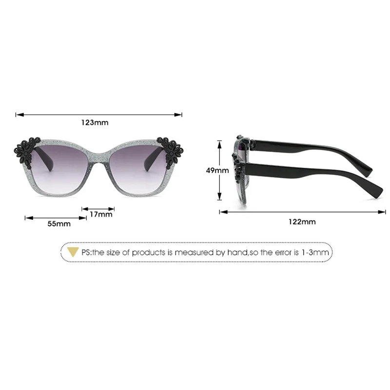 

Candy Frame Gradient Decoration Boy Glasses Square Frame Floret Children Fashion Cute Sunglasses 2020 New Girl Sunglasses UV400