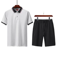 summer polo shirt mens short sleeve polo mens solid color shorts casual suit regular breathable short suit daily suit 5xl