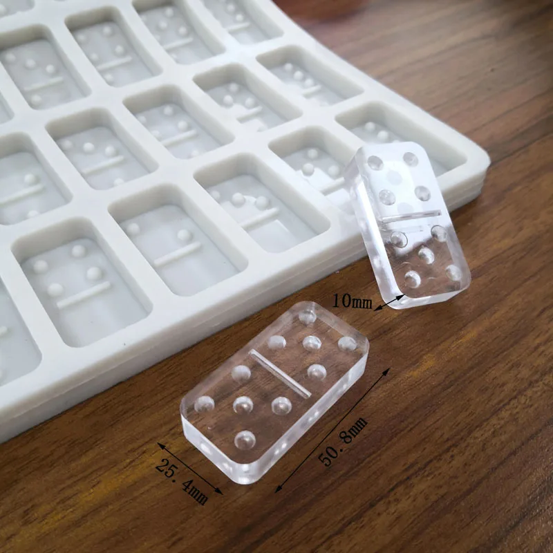 

Crystal epoxy resin domino Jiugong brand silicone mold DIY Domino Casting Tool