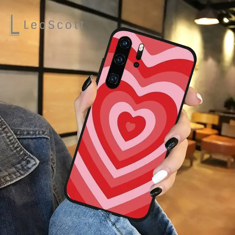 

colorful print LOVE heart Phone Case For Huawei honor Mate P 9 10 20 30 40 Pro 10i 7 8 a x Lite nova 5t