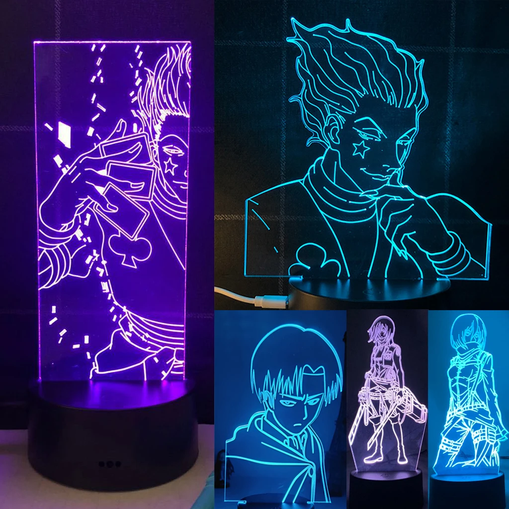 

Anime Attack On Titan Figure Night Light Table Desk Lamp For Home Room Decor Cool Indie Kid Child Gift Levi Ackerman Nightlights