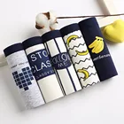 5 шт.партия; Хлопковые трусы; Пальто в полоску для девочек-подростков трусики женское нижнее белье с низкой талией, нижнее белье с рисунком бананов для милых девочек; С глубоким