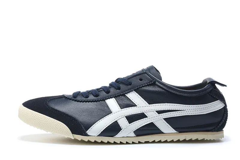 

Authentic THE ONITSUKA Men's/Women's Sports Shoes Navy Blue/White Color Outdoor Genuine Leathe Upper Sneakers Size Eur 36-45