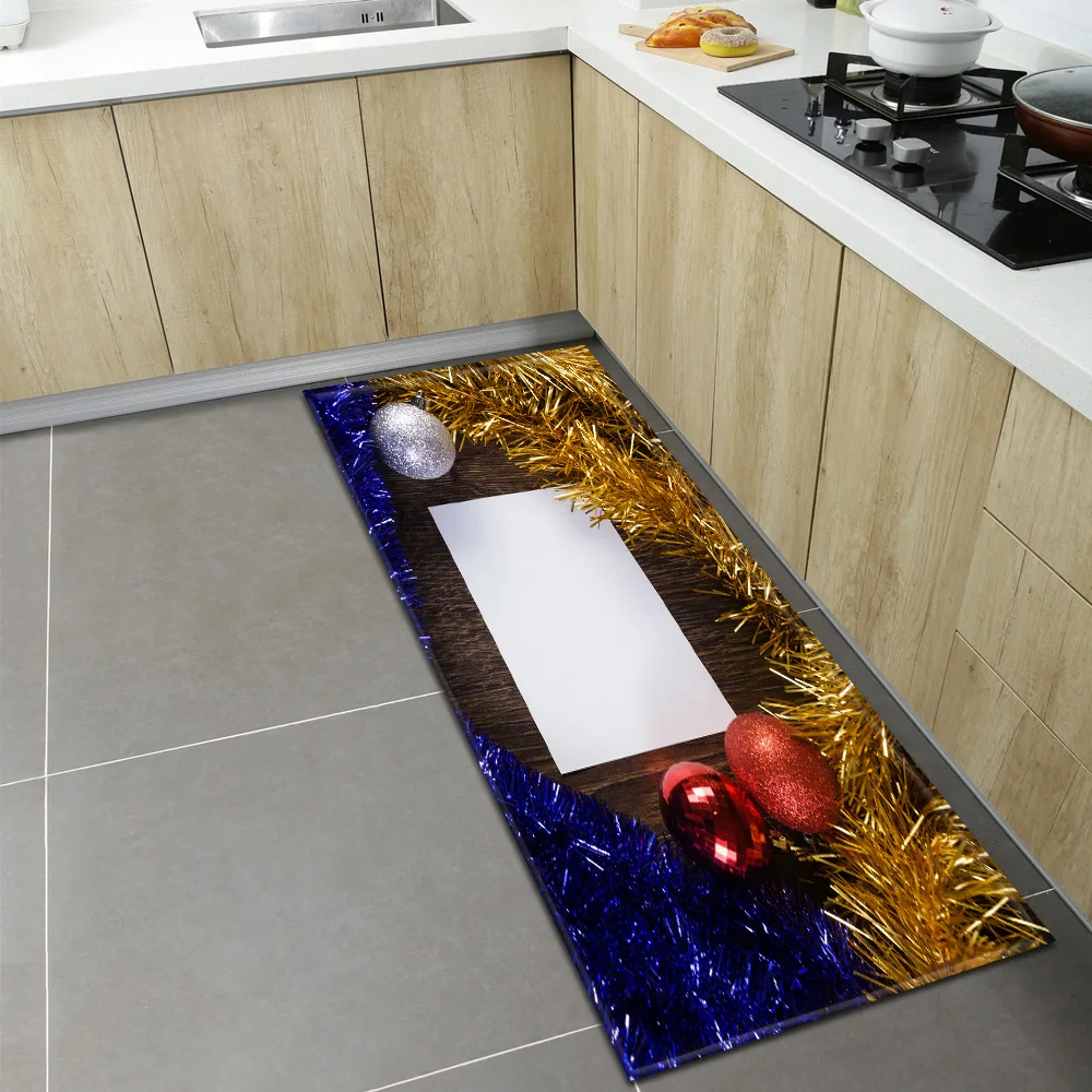 

Entrance Doormat Kitchen Carpet Living Room Bedroom Bedside Christmas Non-Slip Rug Home Hallway Bathroom Balcony Decor Floor Mat