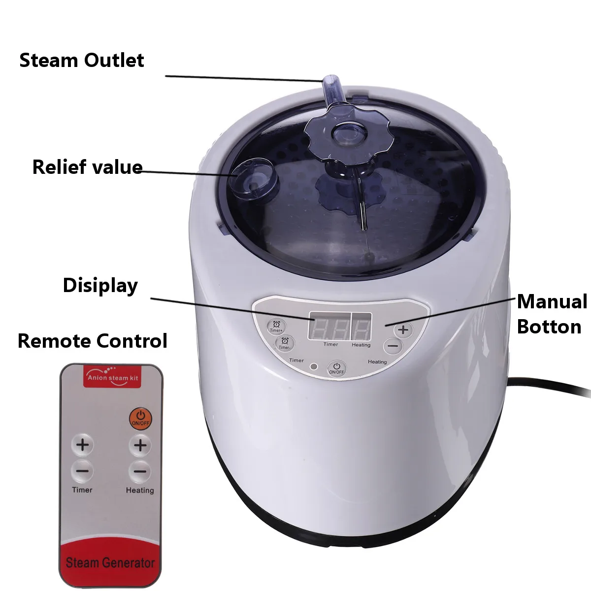 

2.6L Steam Sauna Spa Room Home Beneficial Full Body Slimming Folding Detox Therapy Steam Fold Sauna Cabin Sauna Generator