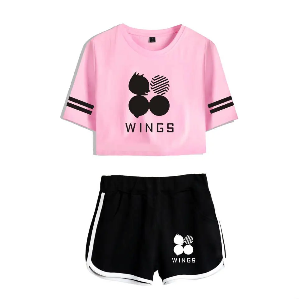 Модные дизайнерские женские шорты и футболка женский летний пикантный костюм из