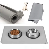 waterproof pet mat for dog cat silicone puppy food pad pet bowl drinking mat dog feeding placemat easy washing pet supplies