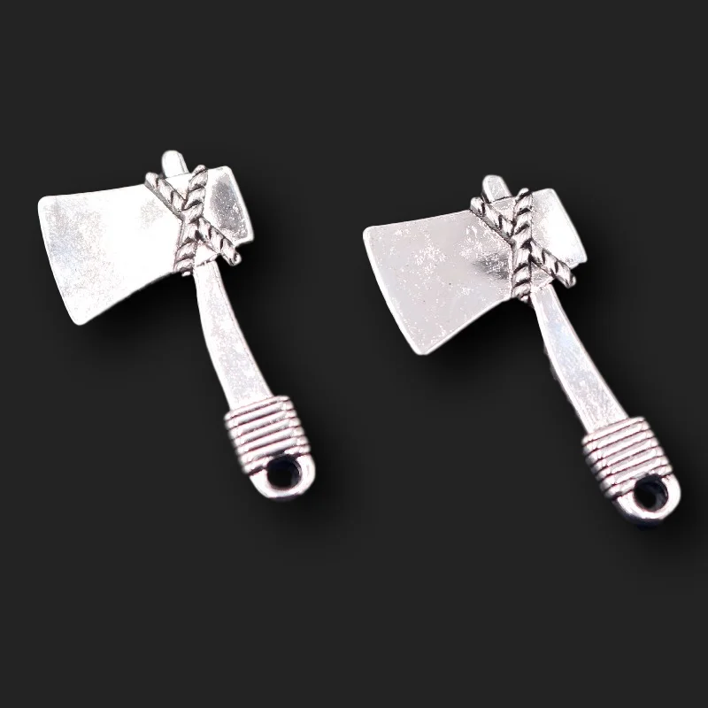 8pcs Silver Plated Tool Axe Pendants Retro Necklace Earrings Accessories DIY Charms For Jewelry Crafts Making 41*21mm A2342 - купить по