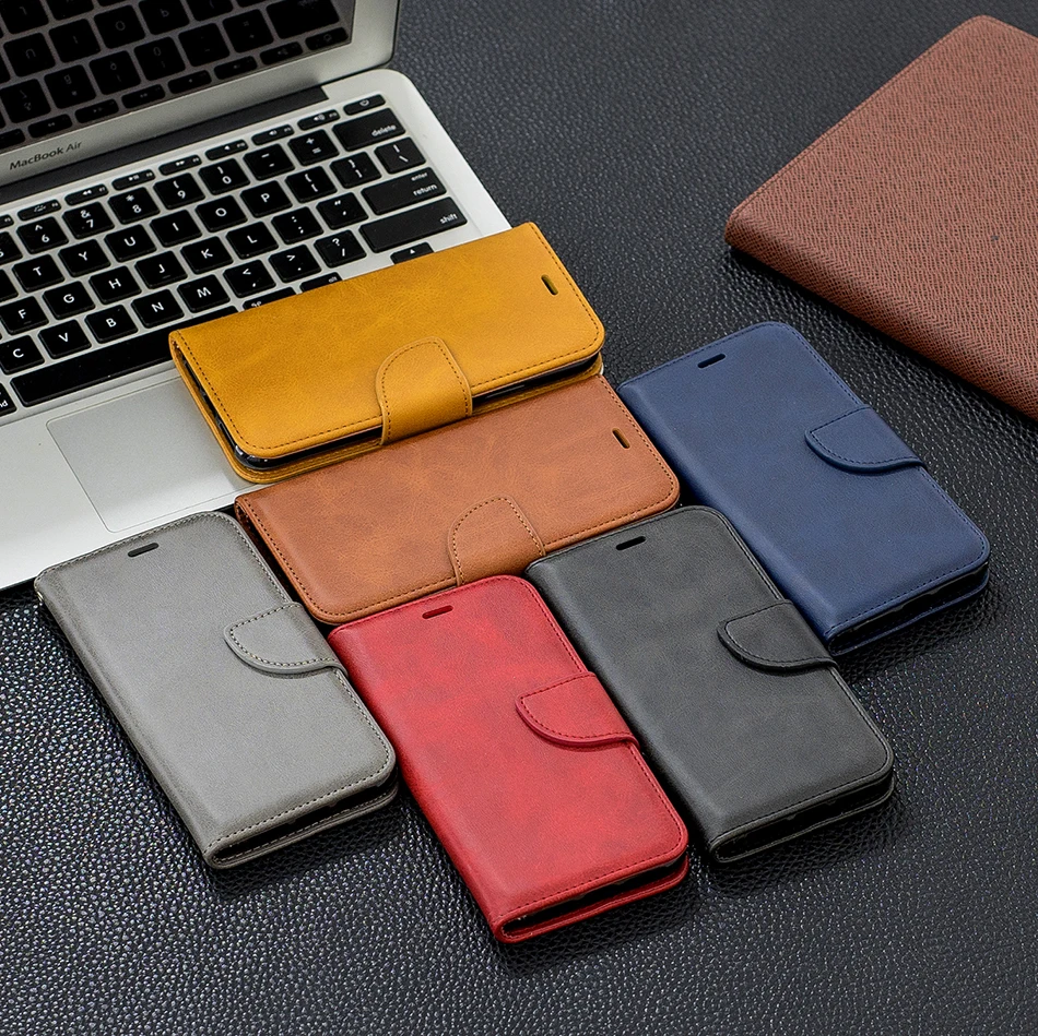 Кожаный чехол-книжка с подставкой для Samsung Galaxy A10E A20E A10 A20 A30 A40 A50 A70 M10 M20 M30 A01 A21 S20 |