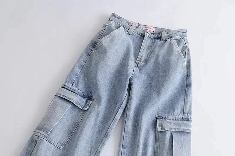 Женские джинсовые брюки карго ковбойские Свободные повседневные джинсы модель B031 на лето и осень 2020| |