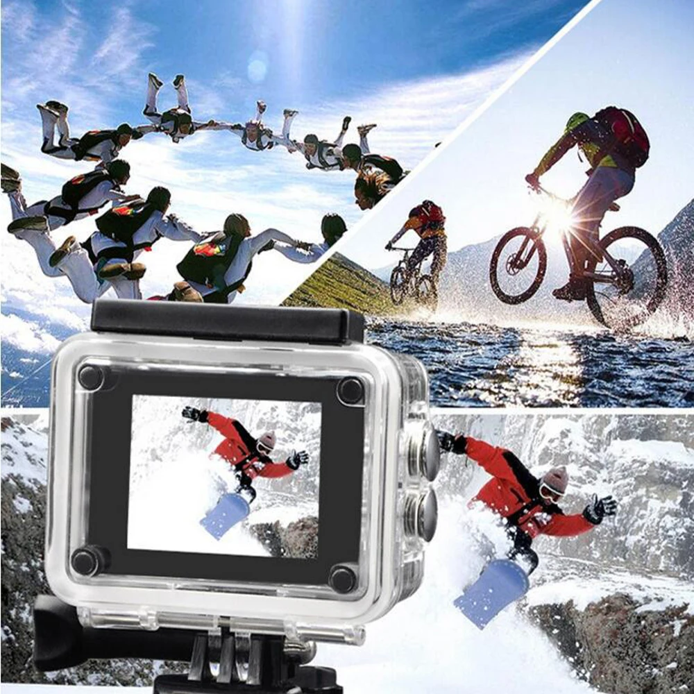Скидка Экшн-камера 4K Ultra HD, 30 кадров в секунду, Wi-Fi, 2,0 дюйма, 170 градусов