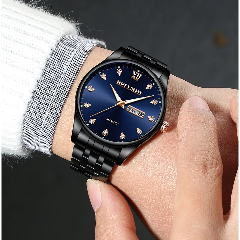 

Men's Fashion Sport Quartz Watch Men Luxury Diamond Dial Clock Male Casual Waterproof Business Watches Relogio Masculino