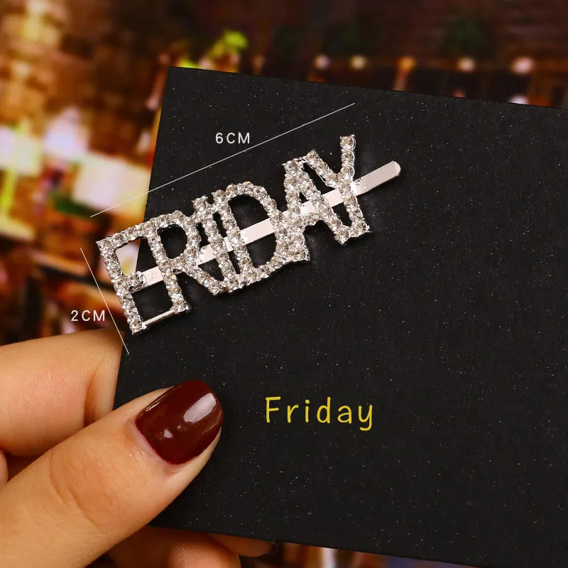 Головной убор для женщин и девочек серебряный Модный зажим волос с надписью