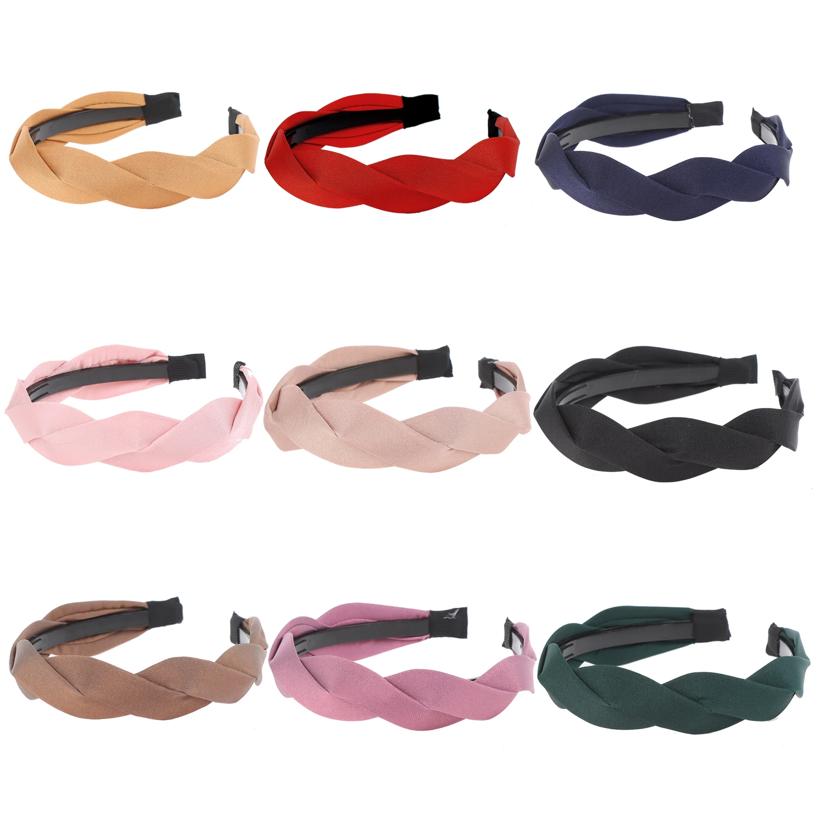 Fashion Lady Hairband Headband Turban for Women Solid Color Wide Hair Hoop Bezel Girls Bands Accessories |