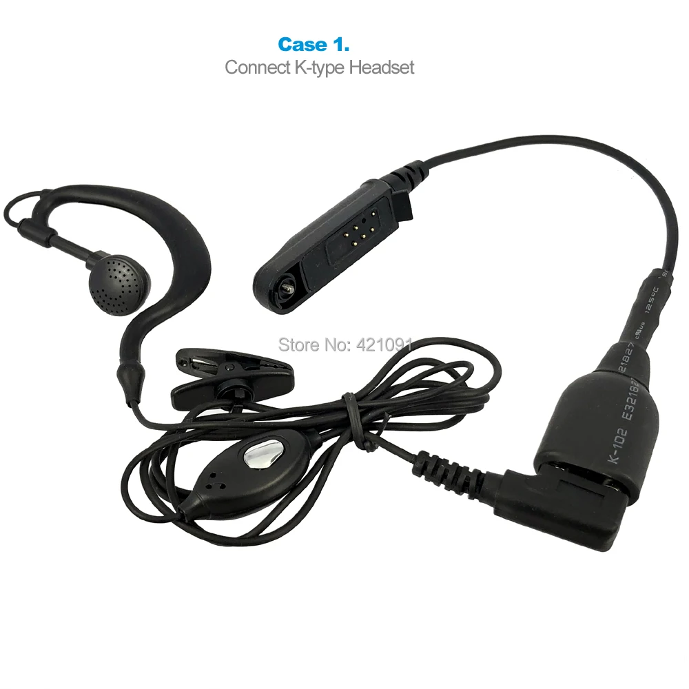 Radio Baofeng UV-9R Plus Talkie-Walkie Adapter Cable to K 2 Pin Suitable for UV-5R BF-888s Walkie Talkie Headset Mic Accessorie