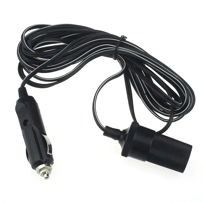 

high quality 5m 12V 10A Car Accessory Cigarette Lighter Socket Extension Cord Cable Car Chargers