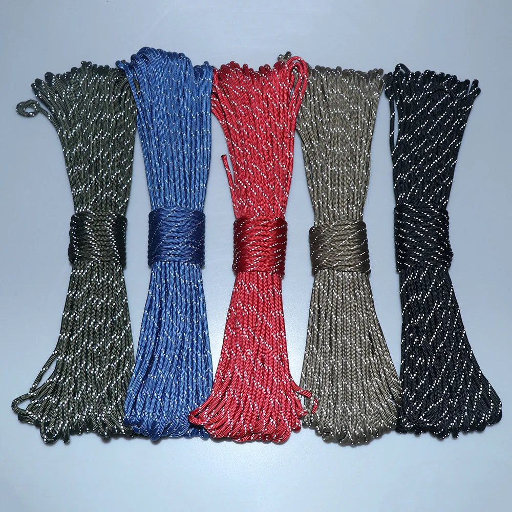 Многофункциональная Светоотражающая веревка из Паракорда 4 мм 10 ядер 31 м 550 |