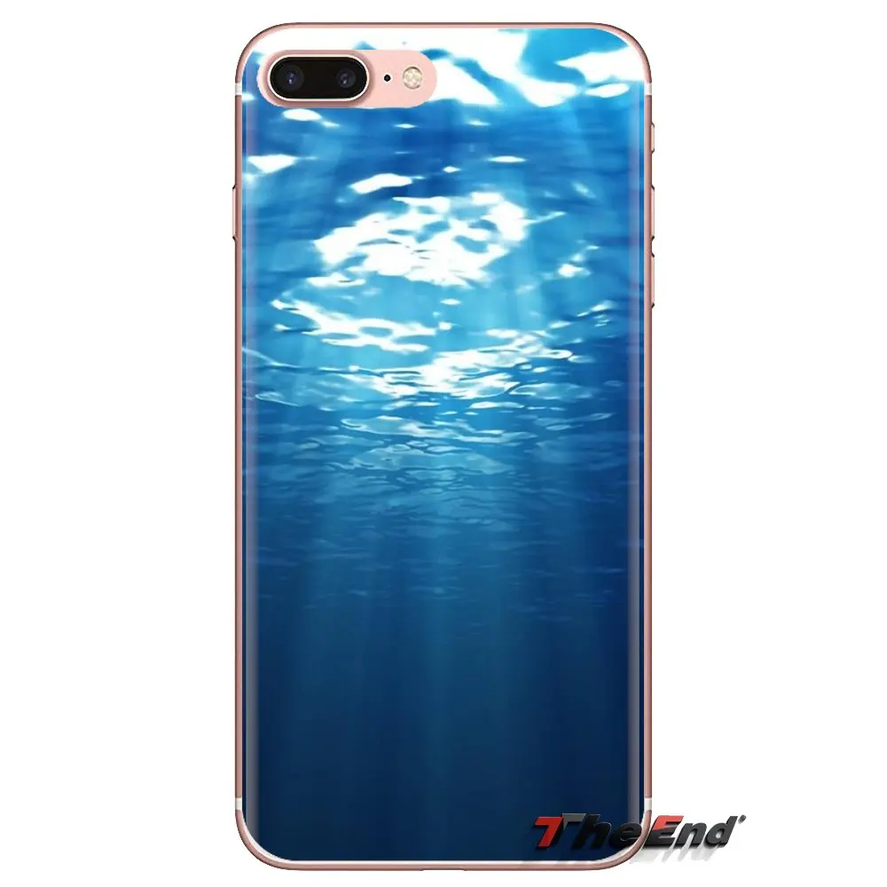 For iPhone XS Max XR X 4 4S 5 5S 5C SE 6 6S 7 8 Plus Samsung Galaxy J1 J3 J5 J7 A3 A5 blue ocean ace Transparent TPU Cases Cover |