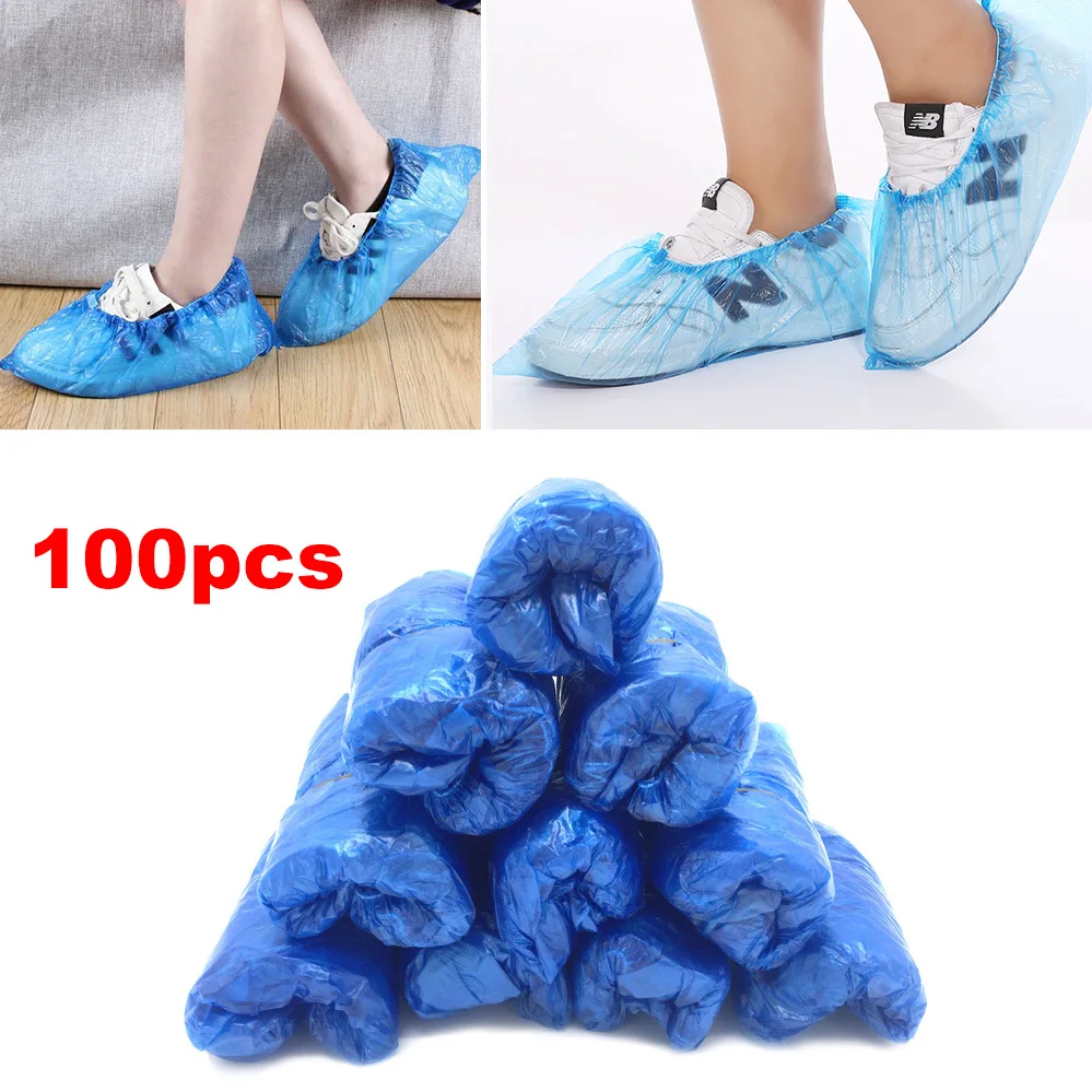 100 шт одноразовые пластиковые толстые уличные дождливые день ковер Чистящая