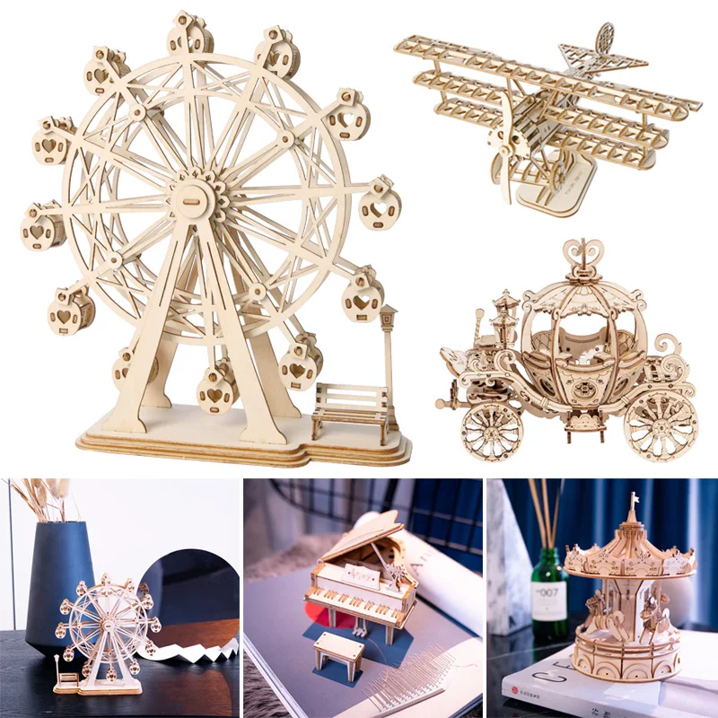 

Children Kids 3D Puzzle Toy Model DIY Intellectual Educational Learning Gift for Home 2020 New Kids Toys Dropship