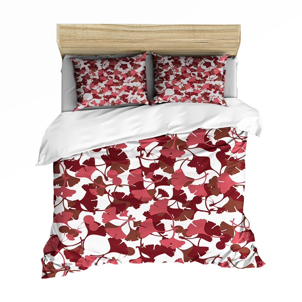 Пододеяльник с листьями и ветками гинкго набор постельного белья натуральным