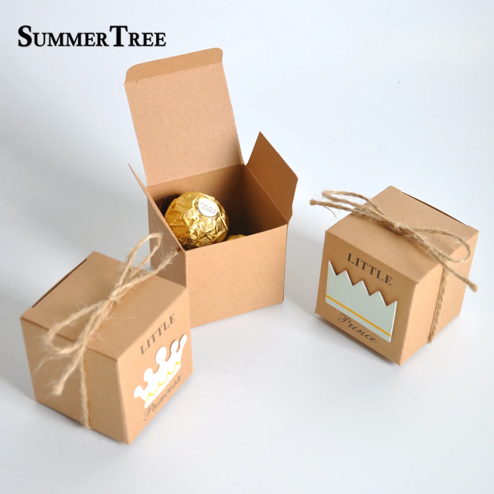 10 шт. коробка конфет Маленький принц маленькая принцесса Корона коробки из крафт