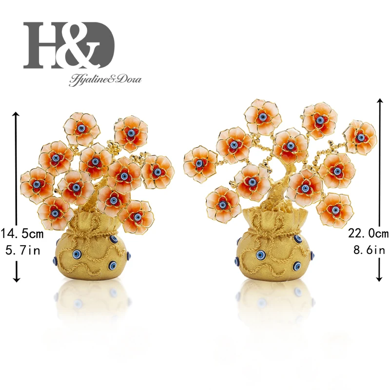H& D Fengshui голубое сглаза дерево для защиты денег богатство достижения удачу Рождественский подарок домашний Декор Орнамент демонстрационная смола
