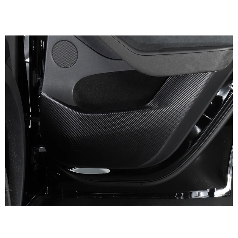 

for Tesla Y 2021 Car Door Leather Anti Kick Anti-Dirty Pad Sticker 4Pcs