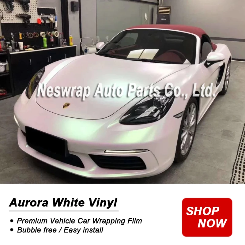 Высококачественная атласная белая пленка Аврора виниловая для обмотки