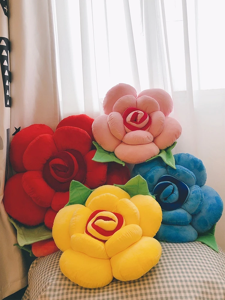 

Cartoon rose pillow Large sofa cushion car cushion