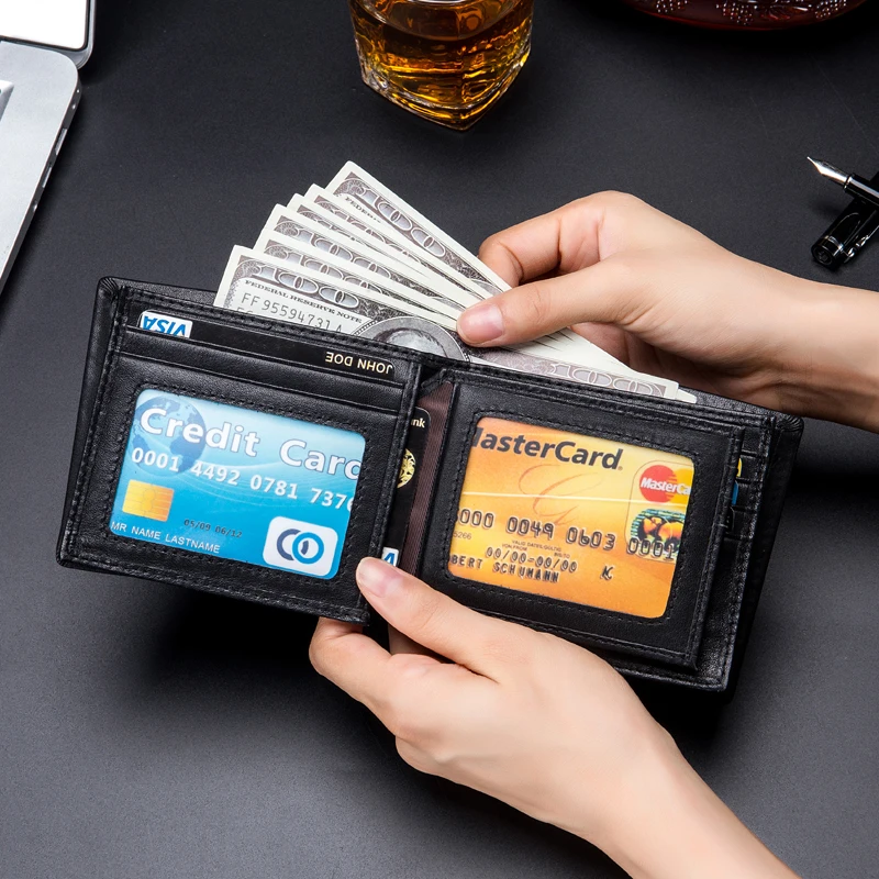 Кошелек мужской из натуральной кожи с Rfid-защитой | Багаж и сумки
