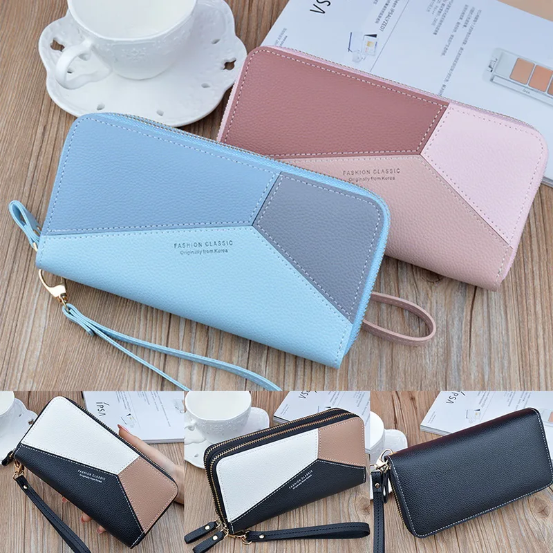 

2020 Leather Wallets Women Long Zipper Coin Purses Tassel Design Clutch Wallets Female Money Bag Credit Card Holder